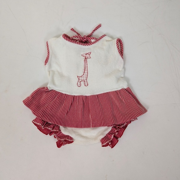 Free With Purchase - 90s Onesie & Dress Set Plaid Gingham Giraffe - Picture 4 of 8